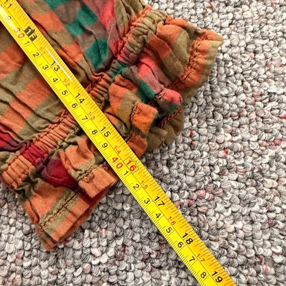 Free People Charlotte Plaid Tunic Multicolor Plaid Smocked Blouse or Mini Dress - Picture 7 of 13